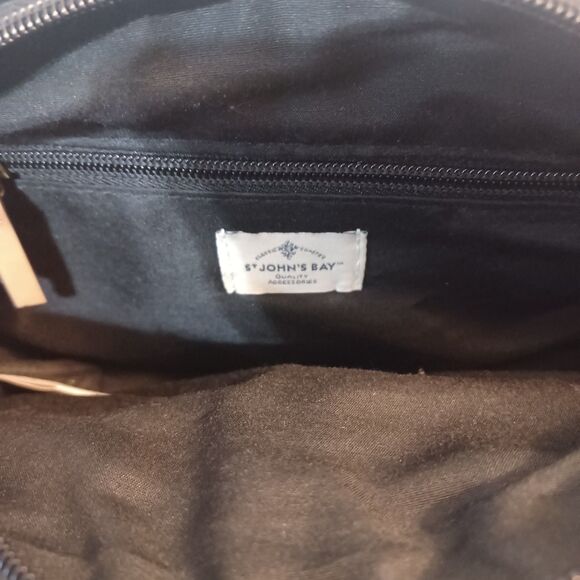 ST. JOHN'S BAY Black and Tan Crossbody stuffed w/ 20 mystery Jewelry Items - Picture 3 of 3